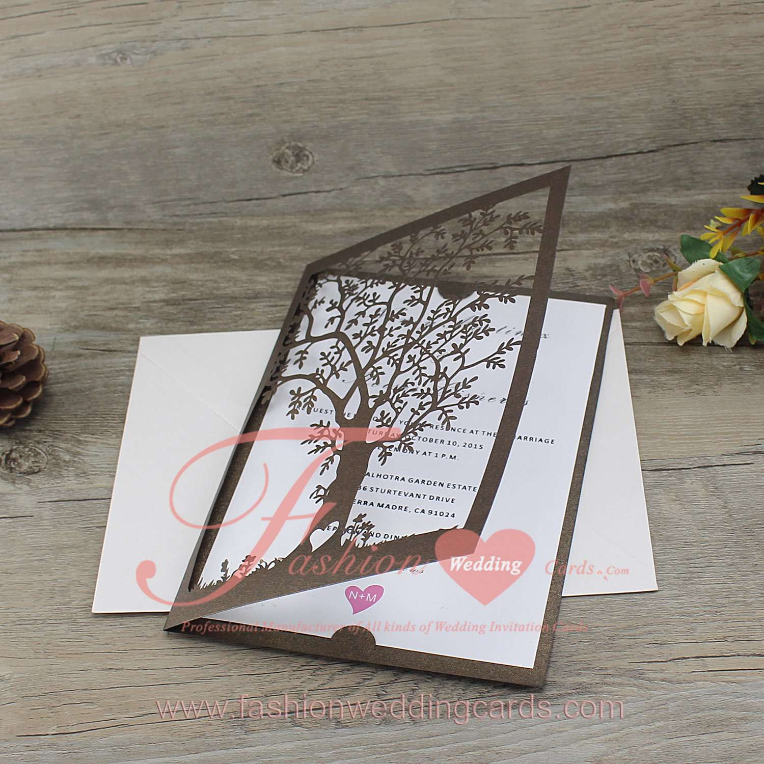 Online Laser Cut Tree Wedding Invitations Australia